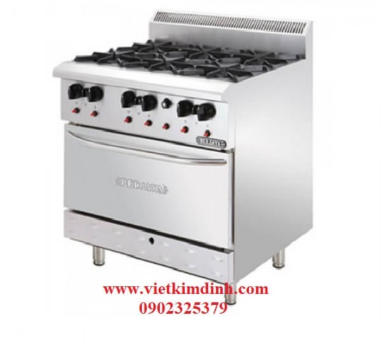 Bếp 6 họng có lò nướng